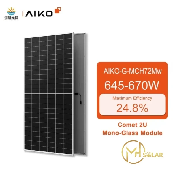 Tấm Pin Năng Lượng Mặt Trời Aiko 670W