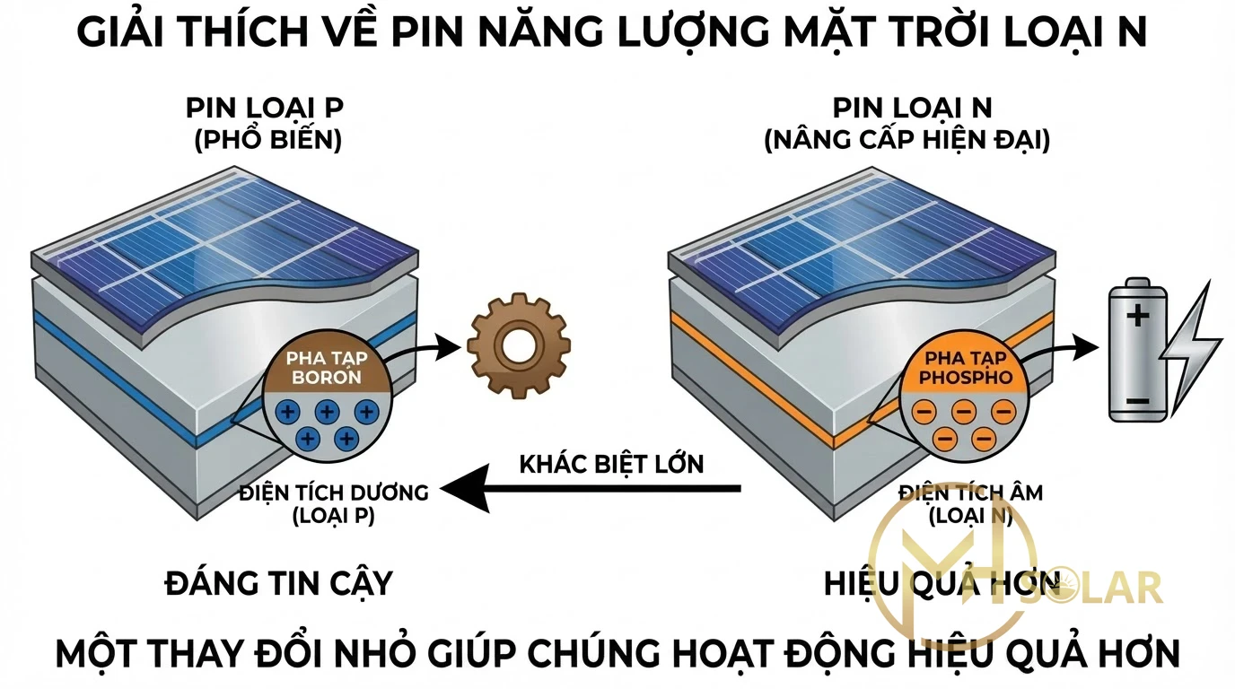 Pin Năng Lượng Mặt Trời TOPCon Và N-Type là gì