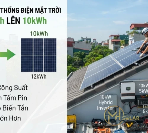 Kinh Nghiệm Nâng Cấp Hệ Thống Điện Mặt Trời 5kW Lên 10kW khi mới mua ô tô điện